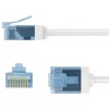 Goobay Ultraflexibele Cat 6A Slim U/UTP patchkabel, extra korte stekkers, 5 m, wit (74299)