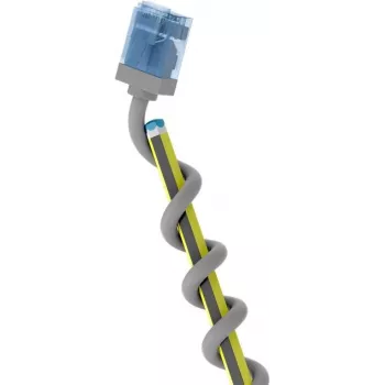 Wentronic Goobay ultra-flexibele Cat 6A Slim U/UTP patchkabel, grijs, 0,5 m, extra korte stekkers, zuiver koper 74223