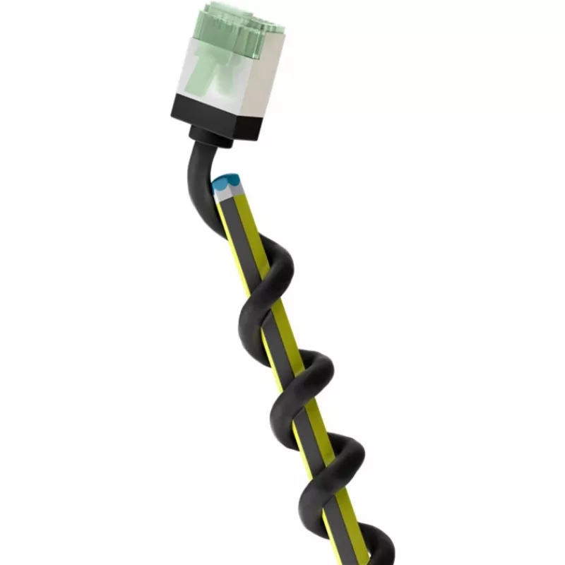 Wentronic Goobay ultra-flexibele CAT 8.1 slim S/FTP patchkabel, zwart, 0,25 m, 40 Gbps, extra korte snagless RJ45 74355