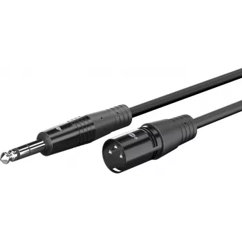 Wentronic Goobay XLR naar 6,35 mm jack audiokabel 2 m zwart 80050