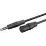 Wentronic Goobay XLR naar 6,35 mm jack audiokabel 2 m zwart 80050