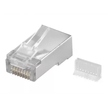 Wentronic RJ45 modulaire stekker afgeschermd 8P8C voor ronde kabel, bulk