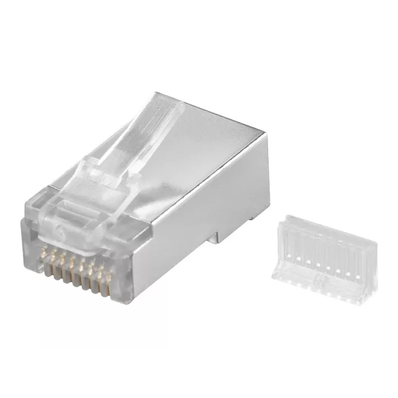 Wentronic RJ45 modulaire stekker afgeschermd 8P8C voor ronde kabel, bulk