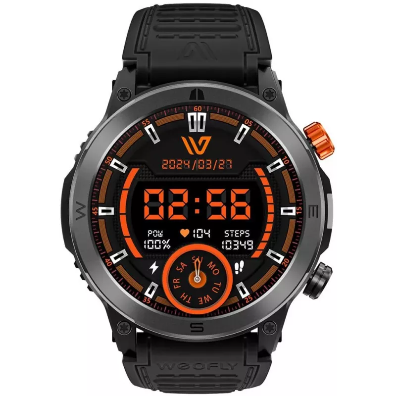 WEOFLY Conquer Smartwatch Zwart