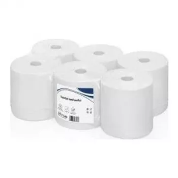 WEPA Super Soft 2-laags hoogwit keukenpapier, 140 m, 198 mm, wafelstructuur, 100% cellulose, 1 rol (317140)