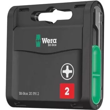 Wera 05057750001 20-delige diamantgecoate schroefbitset met universele houder, 1/4 inch zeskant aandrijving, 25 mm lengte