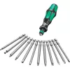 Wera 17-delige Kraftform Kompakt 60 bitset, plat, Phillips, Pozidriv, TORX BO 05051042001