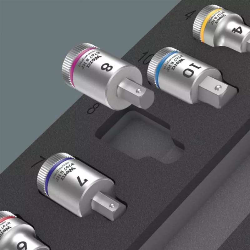 Wera 9723 schuimrubber inzet Zyklop B 3/8 inch bit-dopsleutelset 1, 19-delig