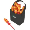 Wera Kraftform 2go 100 schroevendraaier-bitset, 11-delig, Phillips, Pozidriv, Torx, 25 mm bits, met Rapidaptor bithouder en textieltas 05004310001