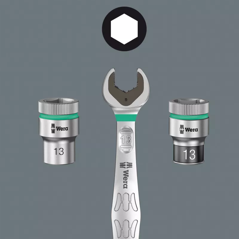 Wera dopsleutel magneetstrip A Imperial 1/4 inch aandrijving, 4 houders, 05005420001