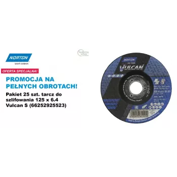 WHEEL STAND PRO slijpschijf Norton Vulcan 125 x 6,4 A30S