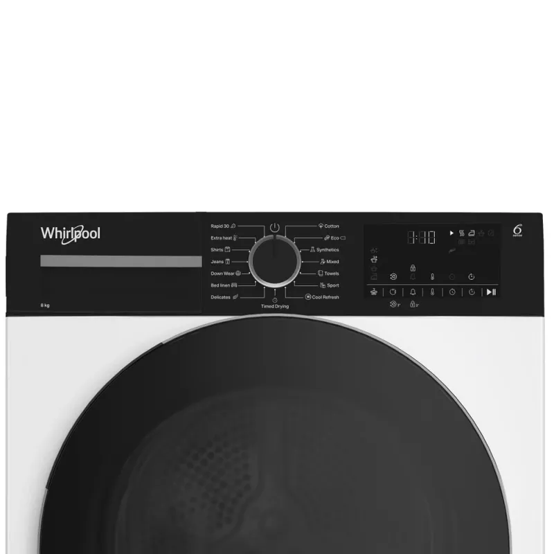 Whirlpool WPS D8 WBS EE warmtepompdroger 8 kg frontlader wit