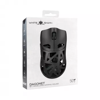 White Shark DAGONET-2 WGM-5019 draadloze gaming-muis, 24000 DPI, zwart