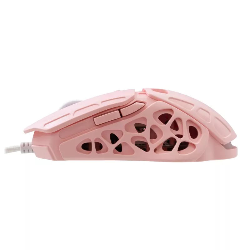 White Shark ECTOR-P GM-5016 Bedrade Gaming-muis, 6400 DPI, roze