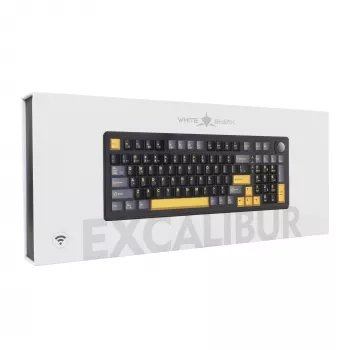 White Shark EXCALIBUR-B TKL mechanisch gaming-toetsenbord, KTT Wine Red linear hot-swap, per-key RGB, zwart