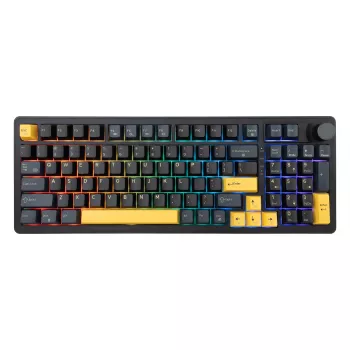 White Shark EXCALIBUR-B TKL mechanisch gaming-toetsenbord, KTT Wine Red linear hot-swap, per-key RGB, zwart