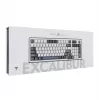 White Shark EXCALIBUR-W mechanisch gaming-toetsenbord, 75% layout, KTT Wine Red hot-swap, per-key RGB, bedraad, wit