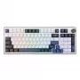 White Shark EXCALIBUR-W mechanisch gaming-toetsenbord, 75% layout, KTT Wine Red hot-swap, per-key RGB, bedraad, wit