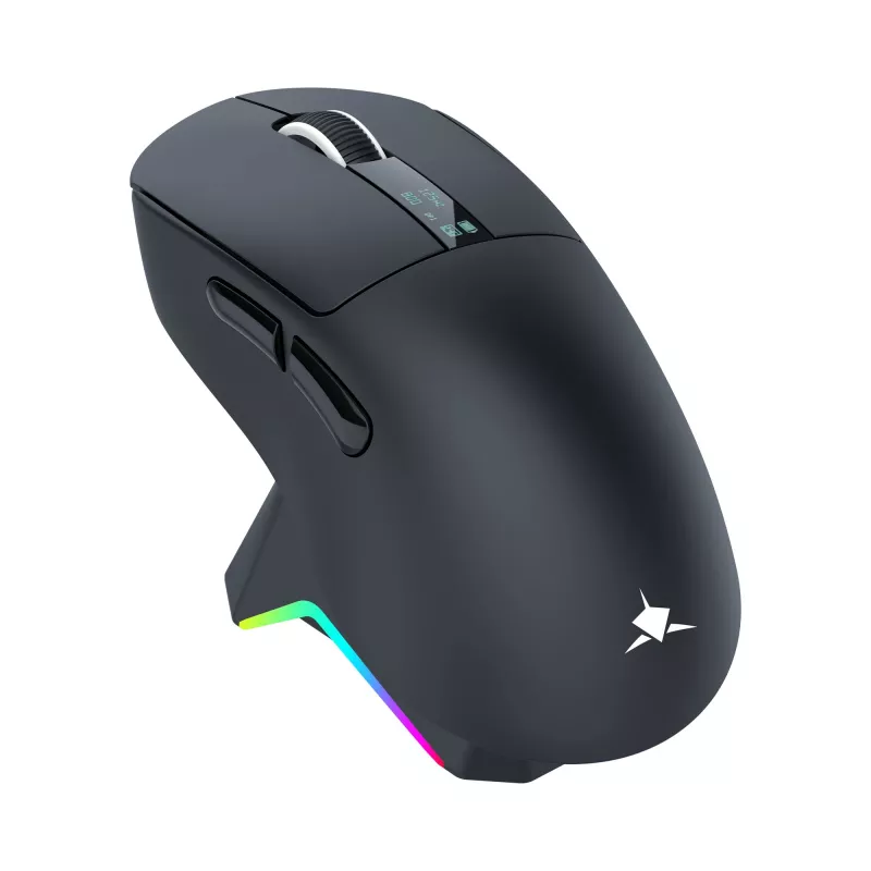 White Shark GAWAIN-B draadloze gaming-muis, 12000 DPI, 500 mAh, 56 g, zwart