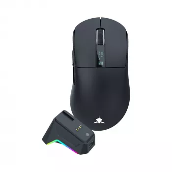 White Shark GAWAIN-B draadloze gaming-muis, 12000 DPI, 500 mAh, 56 g, zwart