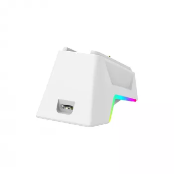 White Shark GAWAIN-W Draadloze Gaming-muis – 12000 DPI, 500mAh accu, 56g, wit