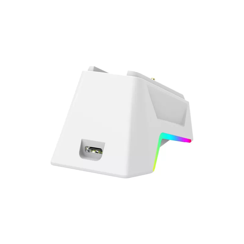 White Shark GAWAIN-W Draadloze Gaming-muis – 12000 DPI, 500mAh accu, 56g, wit
