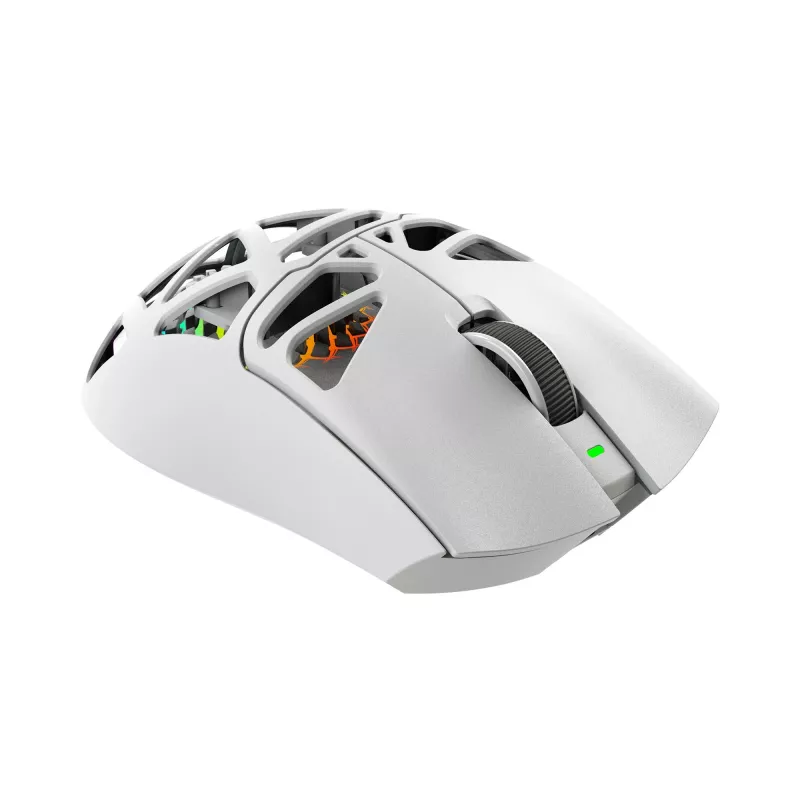 White Shark MORIEN WGM-5025 tri-mode gamingmuis (BT / 2,4 GHz / bedraad), 6200 DPI (tot 12000), RGB, wit