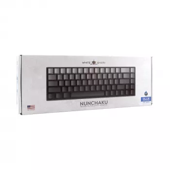 White Shark Nunchaku mechanisch gaming-toetsenbord TKL, grijs, Outemu Blue Switch, RGB hot-swap, bedraad USB