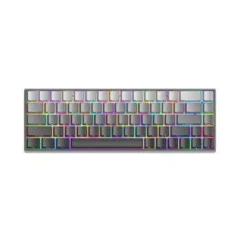 White Shark Nunchaku mechanisch gaming-toetsenbord TKL, grijs, Outemu Blue Switch, RGB hot-swap, bedraad USB