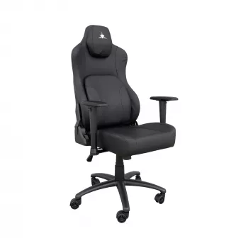 White Shark SPEEDWAY gamingstoel, zwart PU-leer, 2D-armleuningen, 180° kanteling