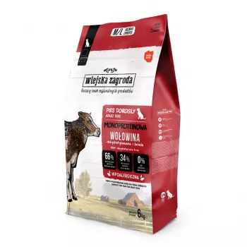 WIEJSKA ZAGRODA Monoprotein Beef droogvoer voor honden - 6 kg