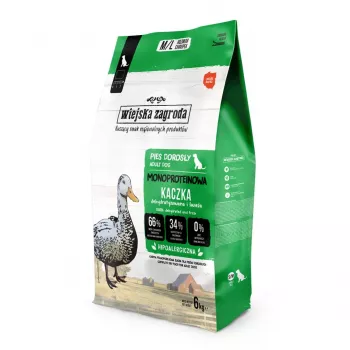 WIEJSKA ZAGRODA Monoprotein Duck droogvoer voor honden - 6 kg