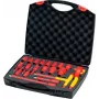 Wiha 43024 geïsoleerde omschakelratel- en dopsleutelset, 1/2 inch aandrijving, 21-delig, VDE-gecertificeerd, rood/geel