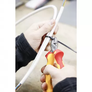Wiha 43458 Professional electric Zijsnijtang 160 mm, DynamicJoint, rood/geel