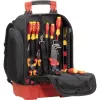 Wiha 45528 elektriciensgereedschapsrugzak-set, 28-delig, 385 x 260 x 530 mm, zwart/rood