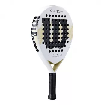Wilson Optix V2 Lite padelracket - druppelvorm, zachte EVA-kern, fiberglas oppervlak, zwart/groen