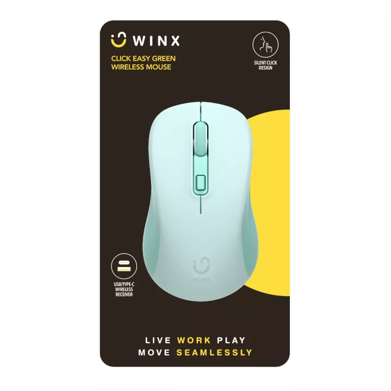 WINX CLICK Easy 1600DPI 2.4GHz draadloze muis - Groen