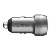 WINX POWER Fast 89W auto-oplader - USB-C PD 67W + USB-A QC 18W, zwart