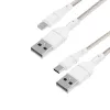 WINX USB-naar-Type-C|Lightning-oplaadkabel 2-in-1-splitkabel 1,2m Zwart