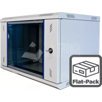 Wirewin WCAB PS2 600x450x4U wandmontage-rackkast, grijs (RAL 7035), 19 inch, 4U, veiligheidsglazen deur WCAB PS2 600X450X4U B FP