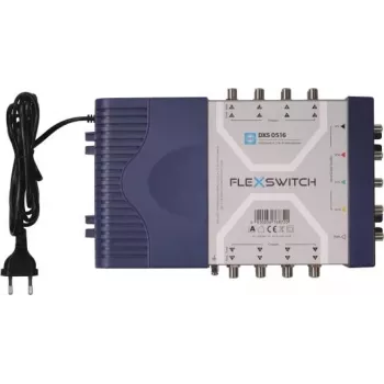 WISI DXS0516 FLEXSWITCH multiswitch 5 ingangen 16 uitgangen SAT/terr