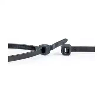 WKK UV-gestabiliseerde zwarte nylon kabelbinders 100 x 2,5 mm, 100-pack