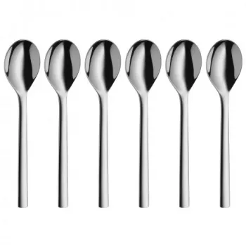 WMF Nuova theelepelset 6-delig Cromargan roestvrij staal zilver