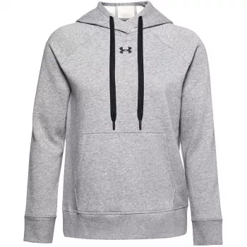 Under Armour Rival Fleece Hoodie voor Dames, Mod Gray/Wit