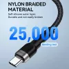 Wozinsky 1 m USB-C naar USB-C kabel 60W PD snelladen & datasync zwart