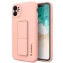 Wozinsky Apple iPhone 12 kickstand hoesje siliconenhoesje met standaard roze
