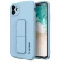 Wozinsky Apple iPhone 12 kickstand-hoes siliconen cover met standaard blauw