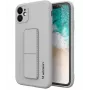 Wozinsky Apple iPhone 12 Pro Max kickstand case siliconen case met standaard zilver