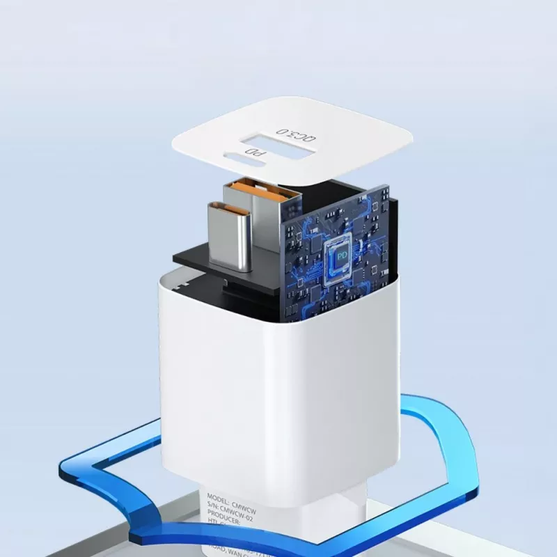 Wozinsky CMWCW 20W USB-C / USB-A Voeding - Wit
