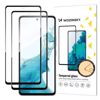 Wozinsky Full Glue gehard glas screenprotector voor Samsung Galaxy A57 (2-pack)